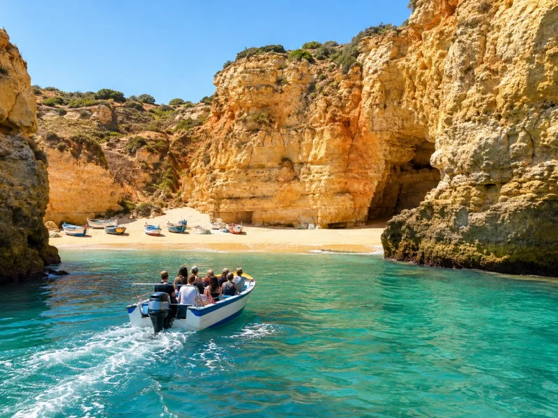 From Benagil: Small-Group Coast & Cave Boat Tour